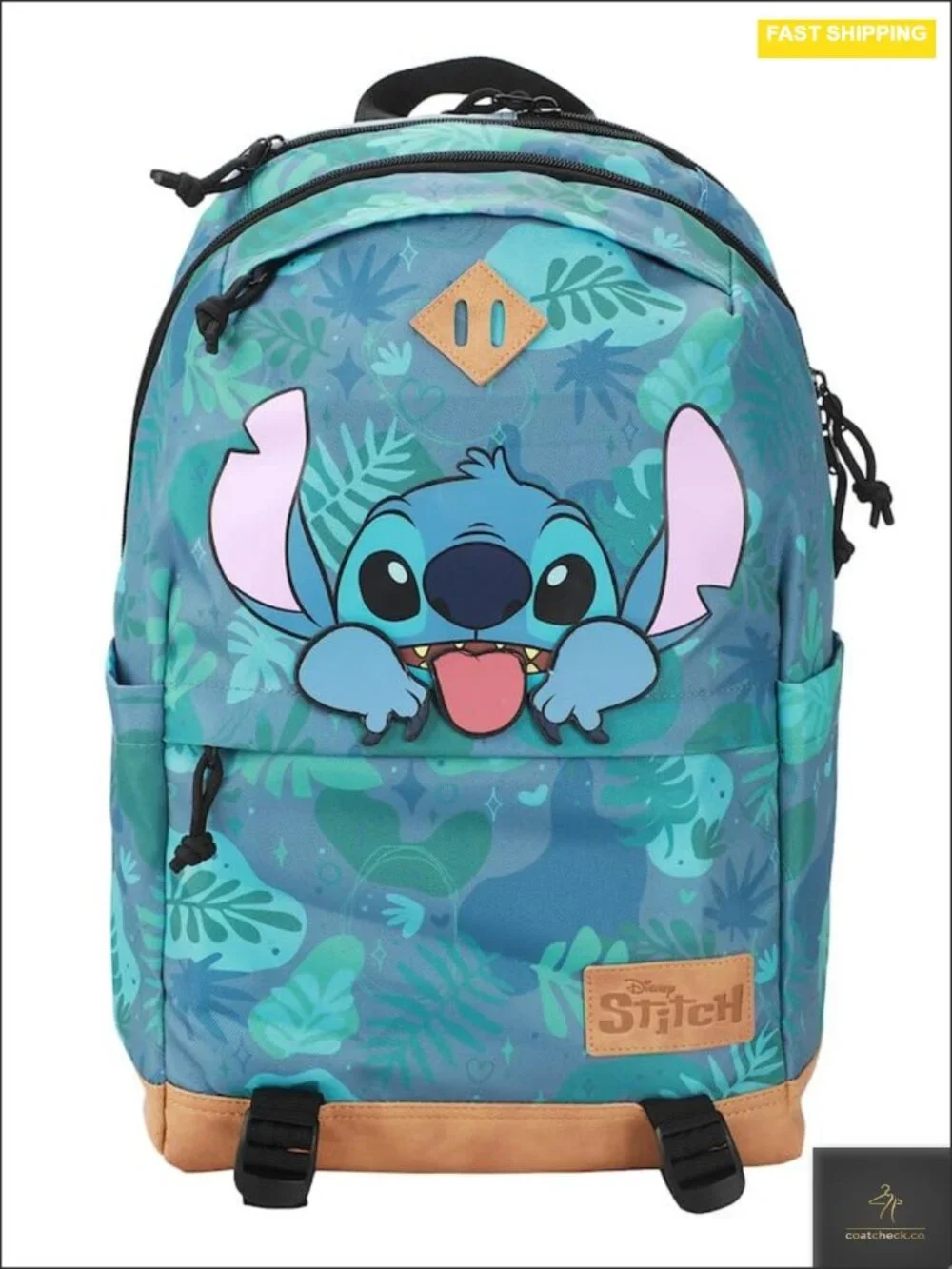Hooded Backpack with Laptop Sleeve, Adjustable Straps, Polyurethane